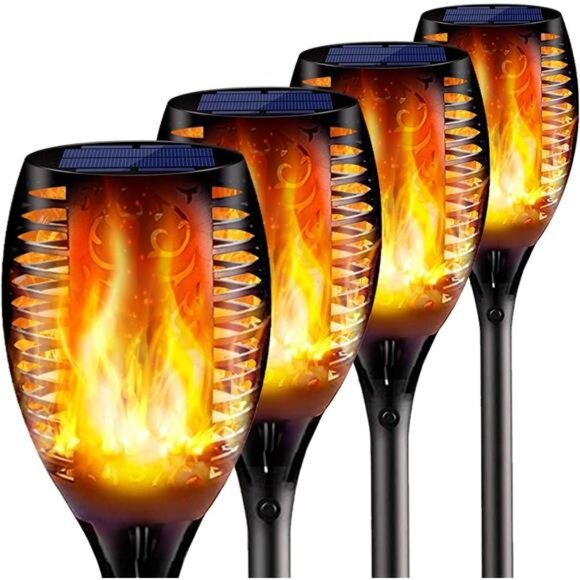 Solar Torch Lights Outdoor, LED, Waterproof Landscape Garden Pathway Light - Picture 1 of 6